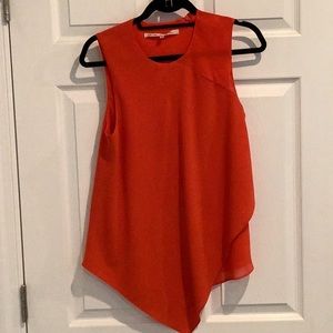 Orange Rachael Roy asymmetrical sleeveless top